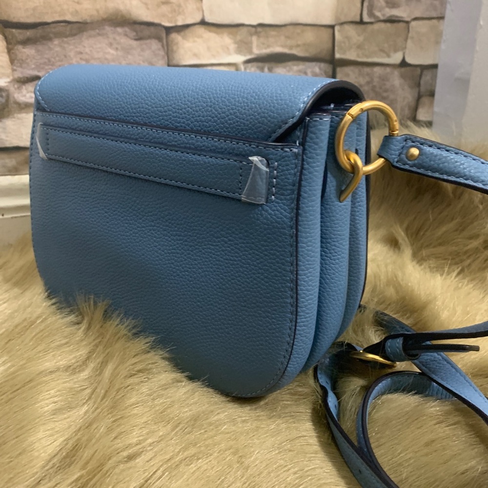 SOLDAuthentic TORY BURCH Leather Saddle flap crosb - Picture 11 of 16